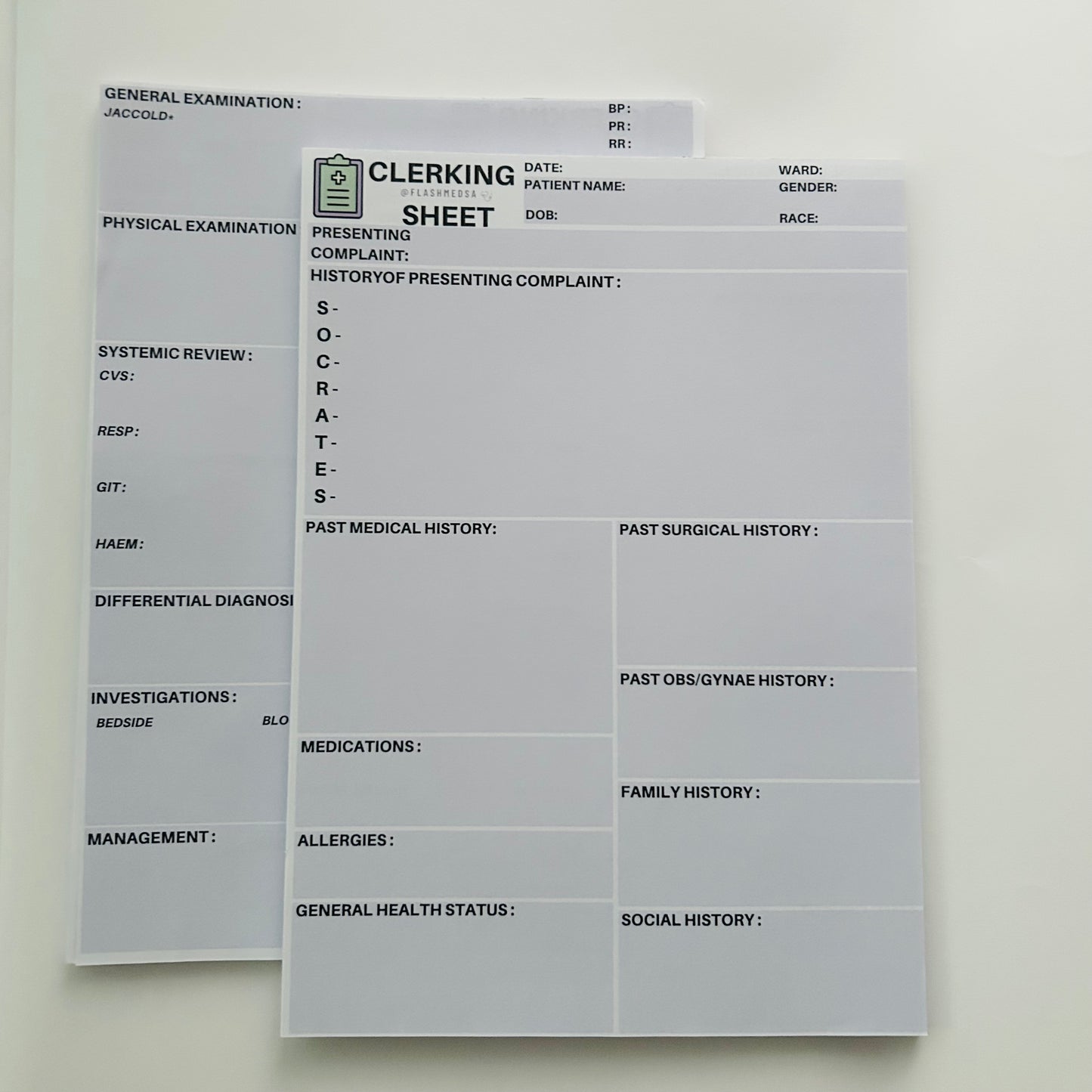 The Clerking Sheet Notepad
