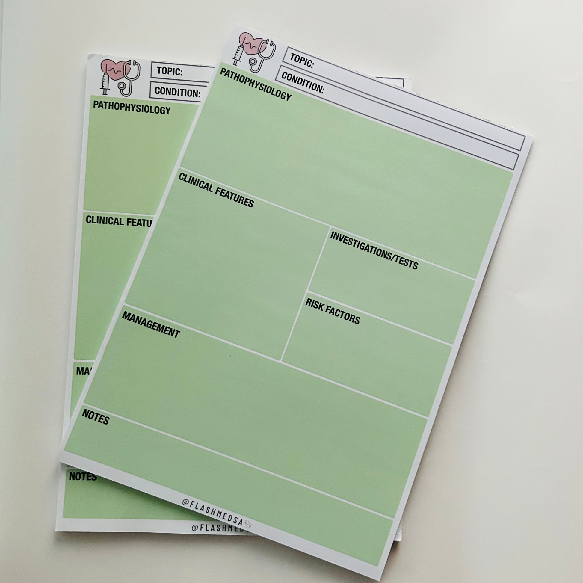 Revision Notepad The Revision Sheet Notepad – Flash-Med SA